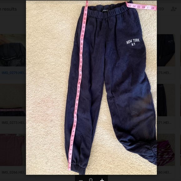 Navy Blue Brandy Melville Sweat Pants - Picture 3 of 4